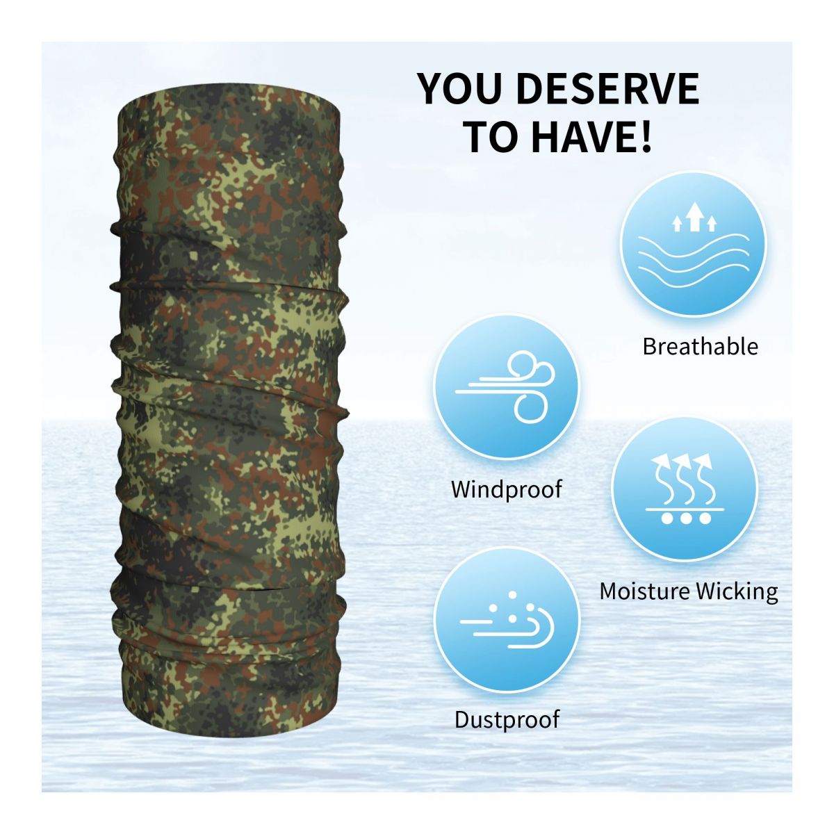 Personalizzato Flecktarn Camo  - Neck Gaiter Fleece recensione e prezzo