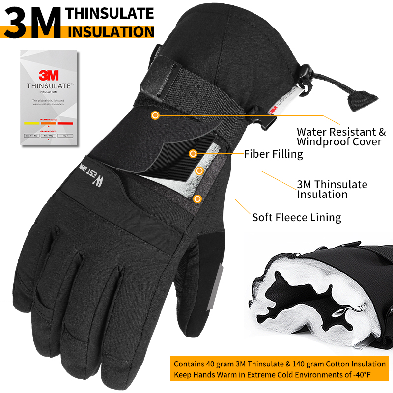 WEST BIKING Guanti da sci inve - Touch Screen Gloves recensione e prezzo